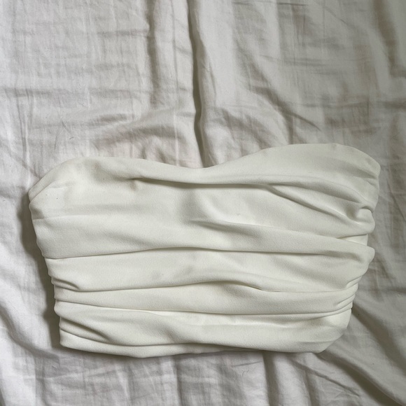 Zara white draped corset top - Picture 4 of 4